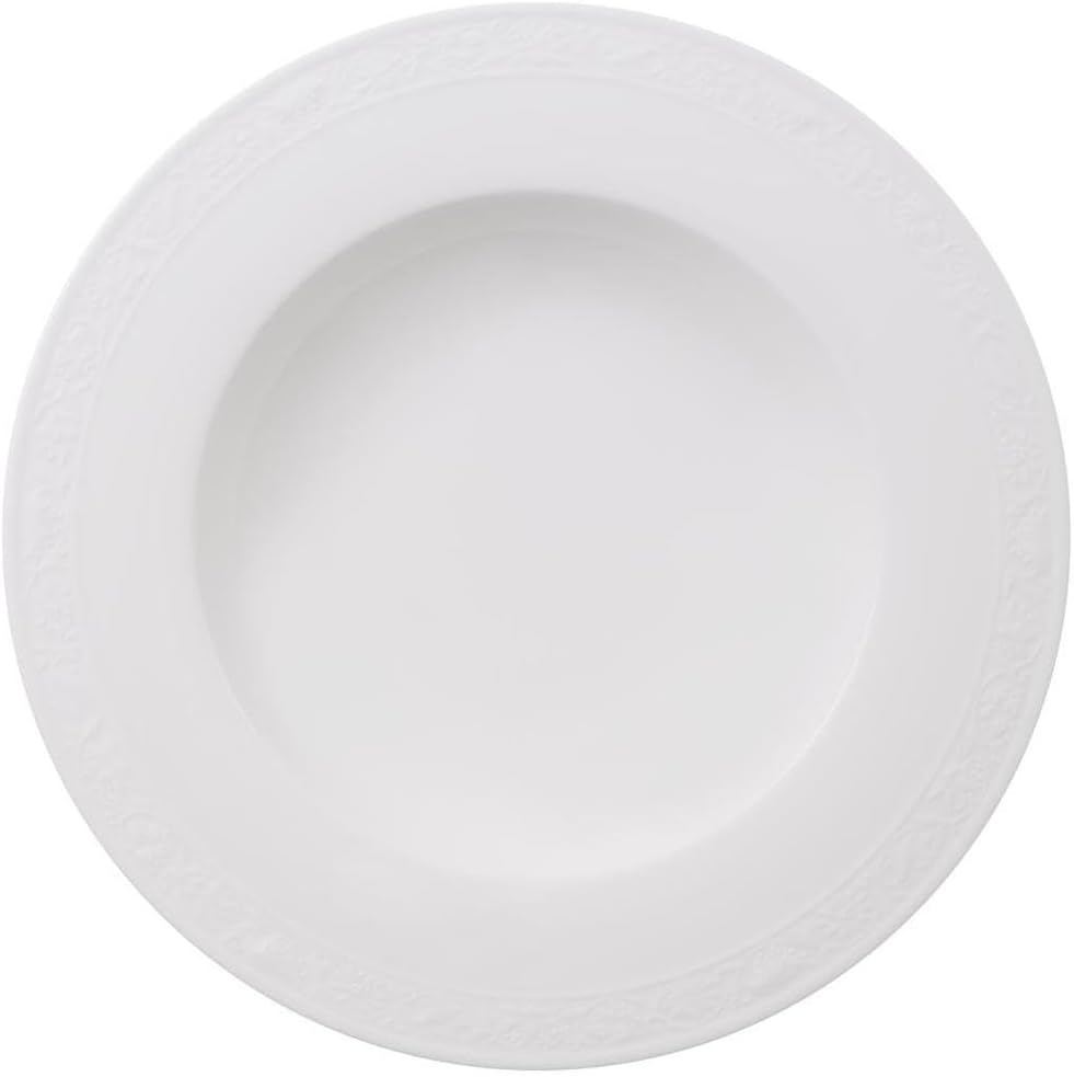 Villeroy & Boch White Pearl Suppenteller 25 x 25 x 9,5 cm Elegant & Klassisch, 25 x 25 x 9,5 cm Eleg
