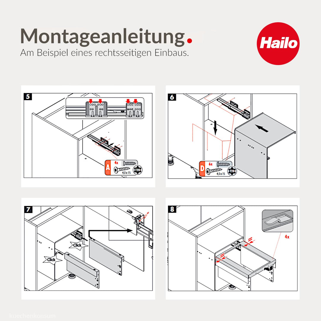 Hailo Abfallsammler 3608611 | Cargo Aqua Abfalltrennsystem für Spülenunterschrank | Trennung in 28 L