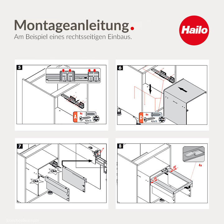 Hailo Abfallsammler 3608611 | Cargo Aqua Abfalltrennsystem für Spülenunterschrank | Trennung in 28 L