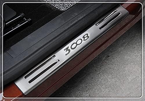 [Verbessert] 4 Stück Auto Aussentürschwellerschutz Trittplatten für 3008 2017 2018 2019 2020 2021, E