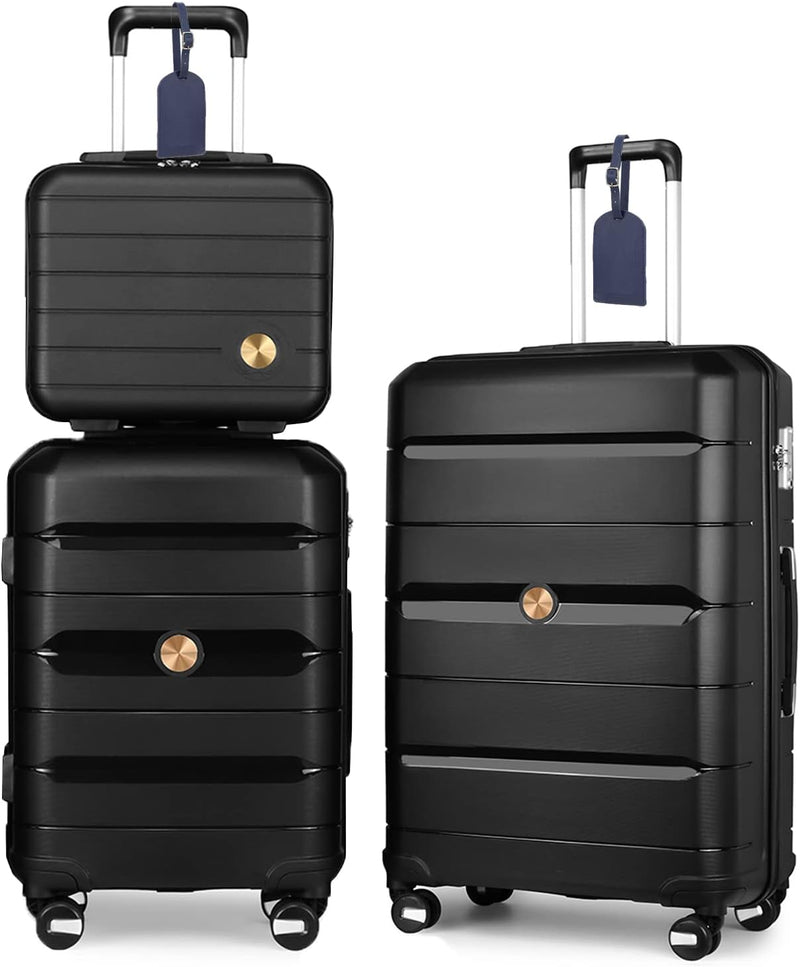 Sea choice Kofferset 3 teilig Hartschale Handgepäck Trolley Koffer mit Beautycase Leichtgewicht Poly