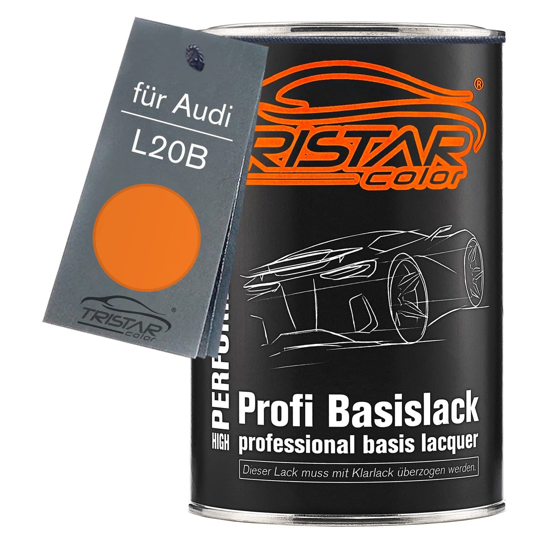 TRISTARcolor Autolack Dose spritzfertig für Audi L20B Leuchtorange Basislack 1,0 Liter 1000ml