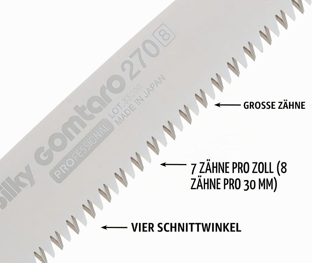 Silky Handsäge Gomtaro Sägelänge 270 mm, Zahnweite 3,75 mm