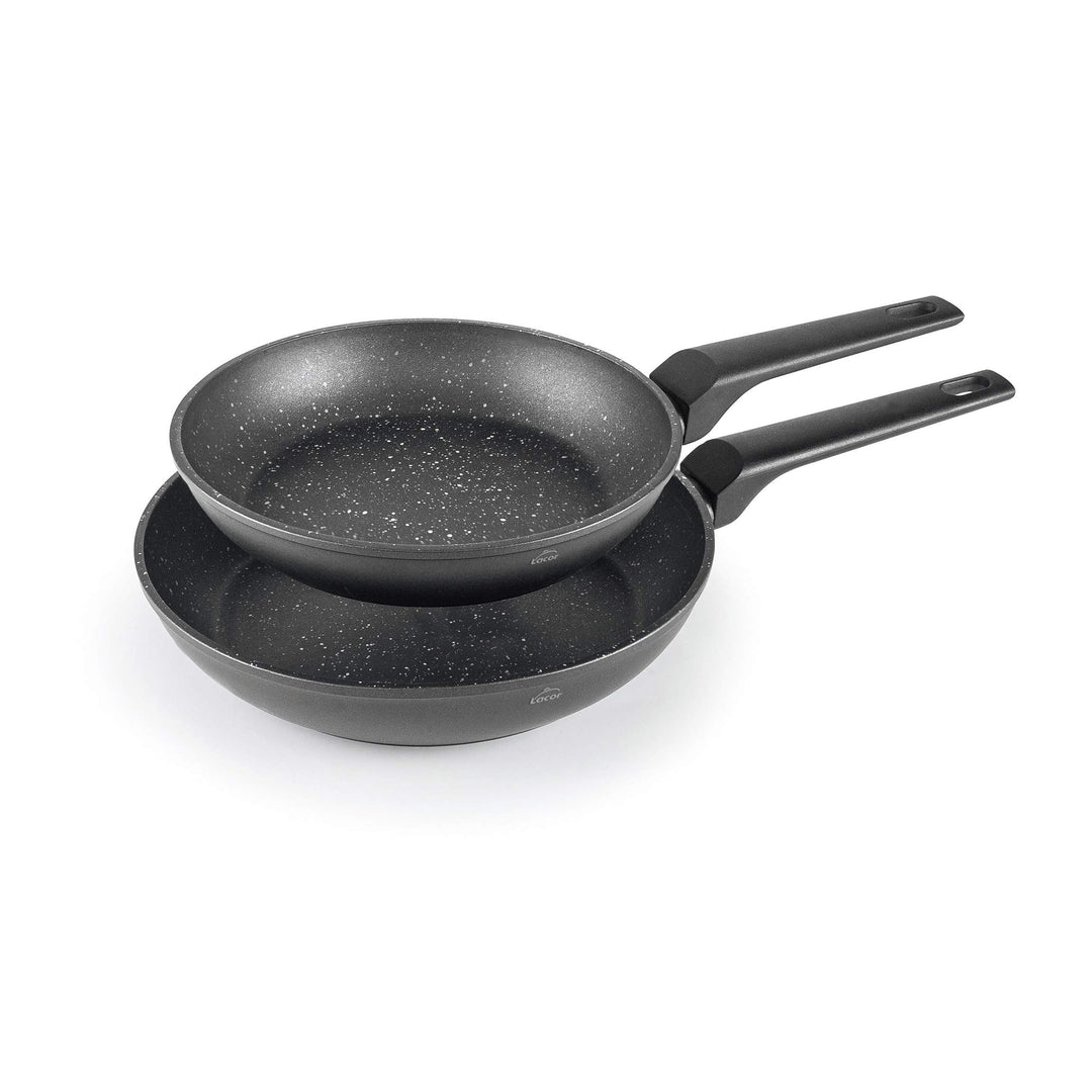 Lacor - 26400 - Set zwei Pfannen geschmiedet Aluminium, Antihaft, geeignet für alle Arten von Küchen