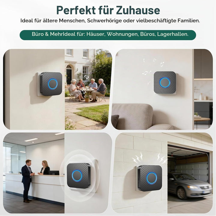 Satisure 2 Pack Funk Erweiterung Set Türklingel, 3-in-1 Türklingel Verlängerung – Kompatibel mit Bli