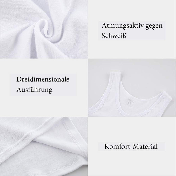 NUOZA 3/5er Pack Unterhemd Herren Tank Top Viele Farben 100% Hochwertige Baumwolle Schrumpft Nicht V