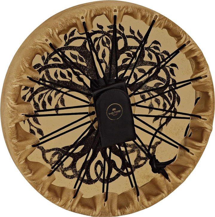 Sonic Energy 15" Rahmentrommel Lebensbaum – Schamanisches Instrument mit Büffelfell – Für Meditation