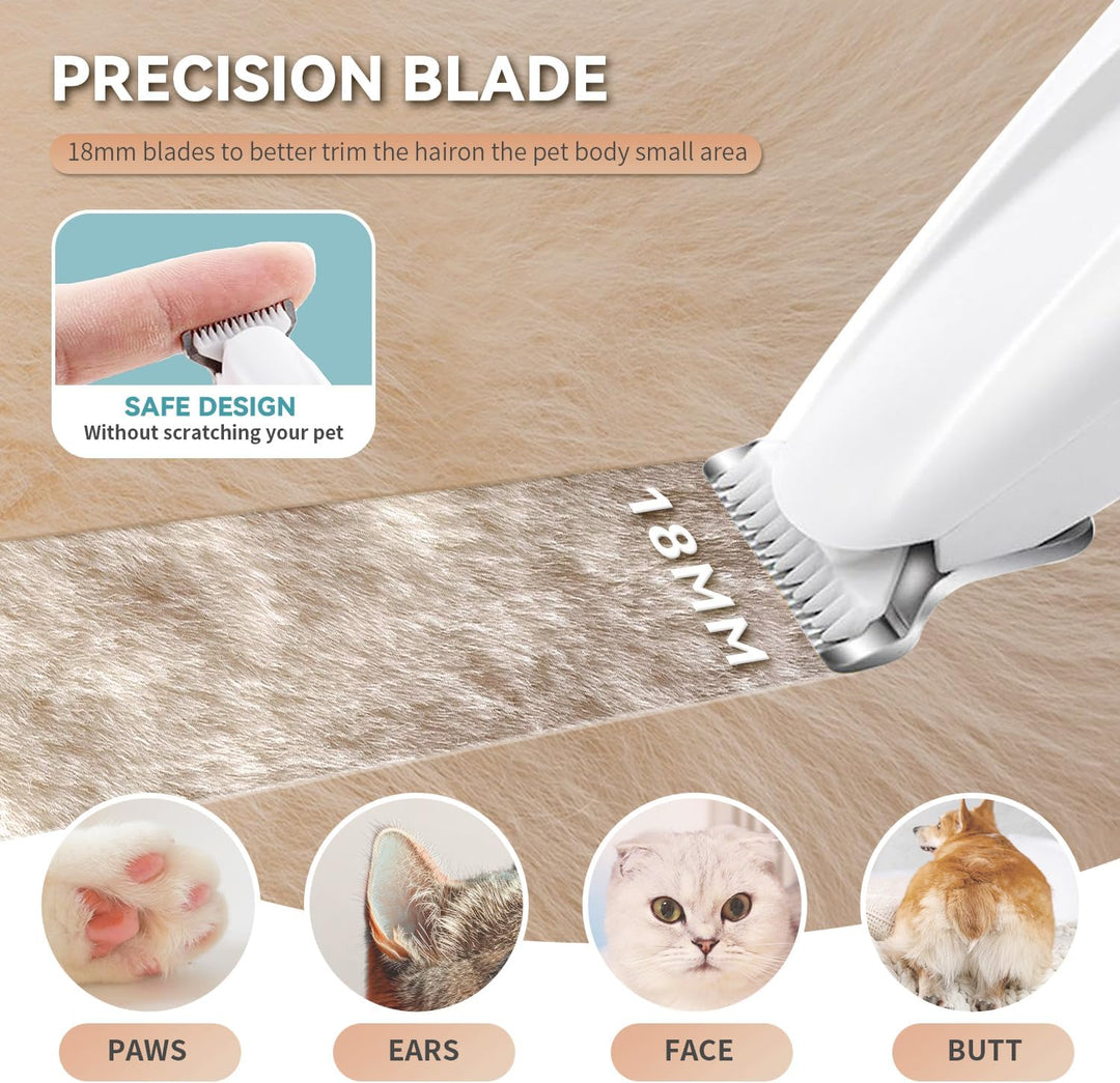2026 New Pet Präzisionstrimmer, Hundepfotentrimmer mit LED-Licht, geräuscharm, IP68 wasserdicht, Dua