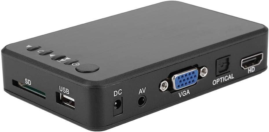 ASHATA HDMI Mediaplayer, Mini 1080P 4K Full-HD Ultra HDMI Digitaler Multimediaplayer mit Adapter und