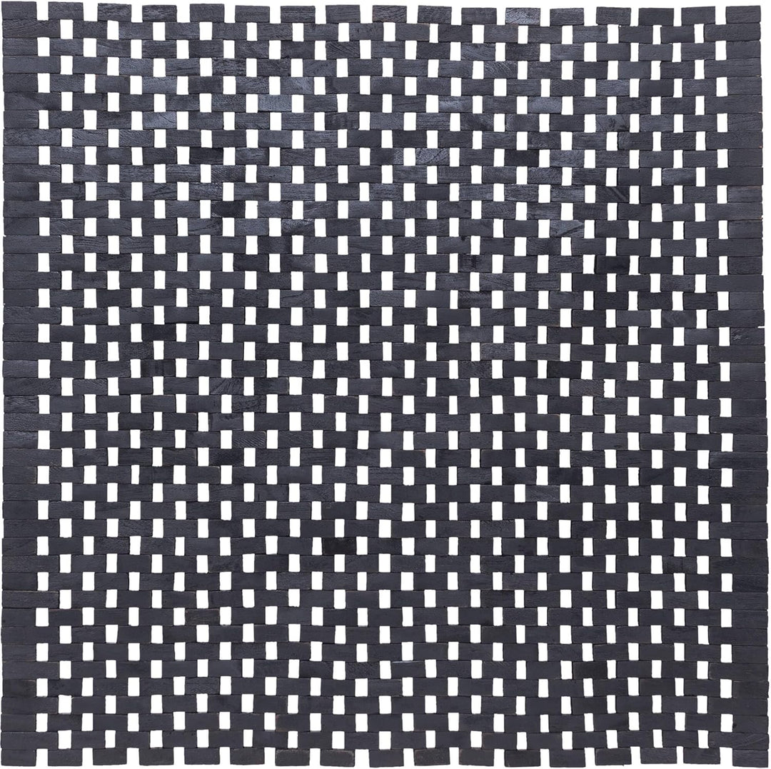 Sealskin Woodblock Badteppich 60x60 cm Teak Schwarz, 60x60 cm Teak Schwarz