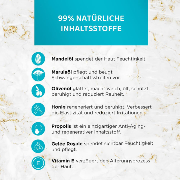 Eveline Cosmetics Egyptian Miracle Straffendes Körperöl mit 99% Natürlichen Inhaltsstoffen - Reduzie