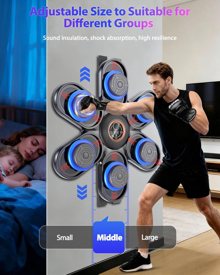 Music Boxing Machine, LED Licht Bluetooth Musical Boxmaschine