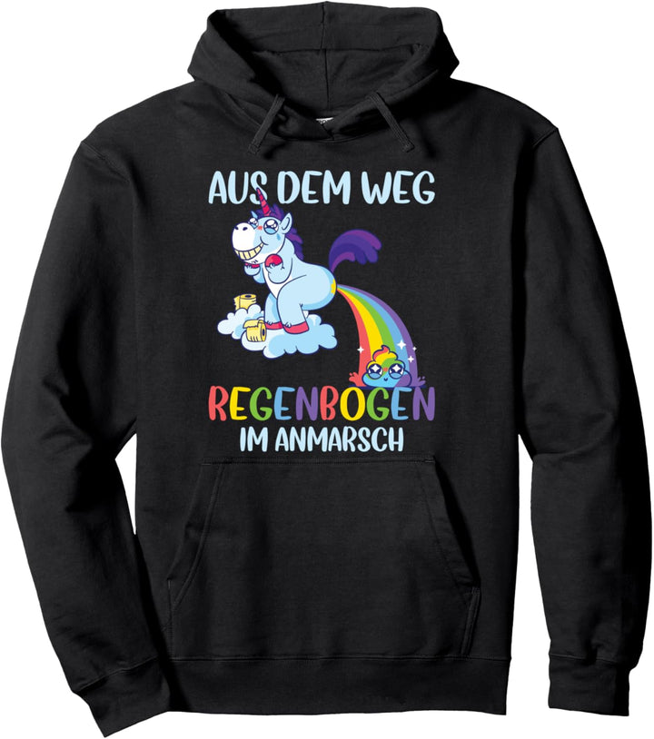 Toilette Einhorn Regenbogen Kacken Pullover Hoodie