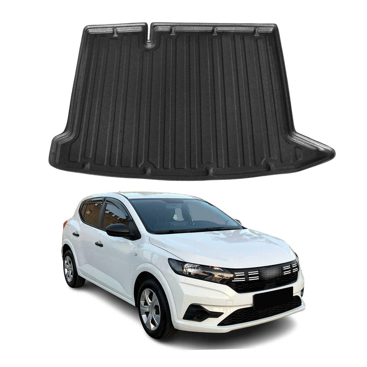 OMAC Kofferraumwanne Laderaumwanne kompatibel mit Dacia Sandero 3 2021-2026 Gummi TPE Schwarz