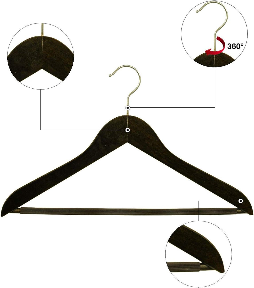 MAWA 10 Stück Anzugbügel Business RFS mit Steg, Hemden, Blusen, Jacketts, Umweltfreundlich, FSC® Zer