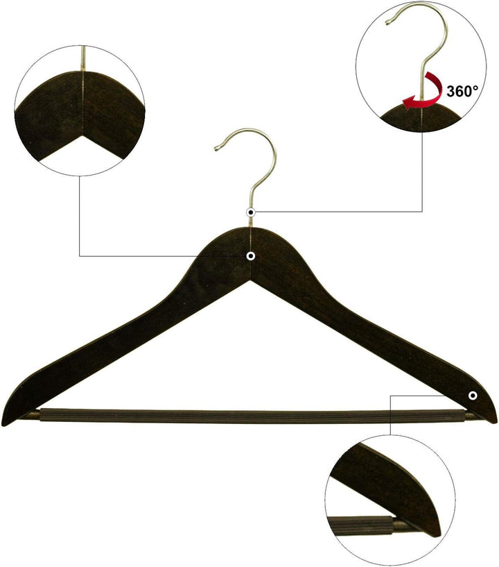 MAWA 10 Stück Anzugbügel Business RFS mit Steg, Hemden, Blusen, Jacketts, Umweltfreundlich, FSC® Zer
