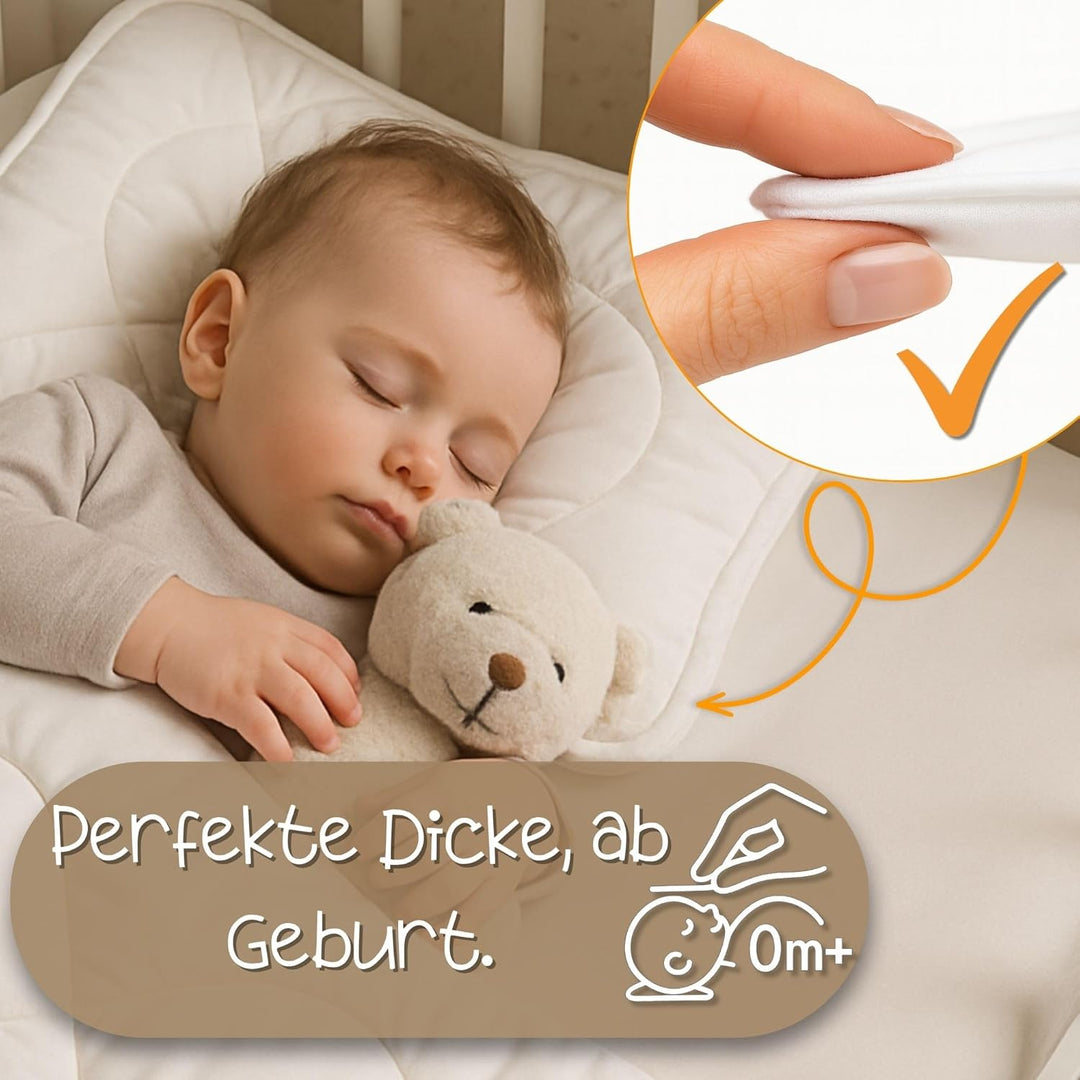 Kinderdecke Baby Bettdecke Kinderbettdecke 80x80 cm - Baby Decke und Kissen 35x40 cm Kinder bettdeck