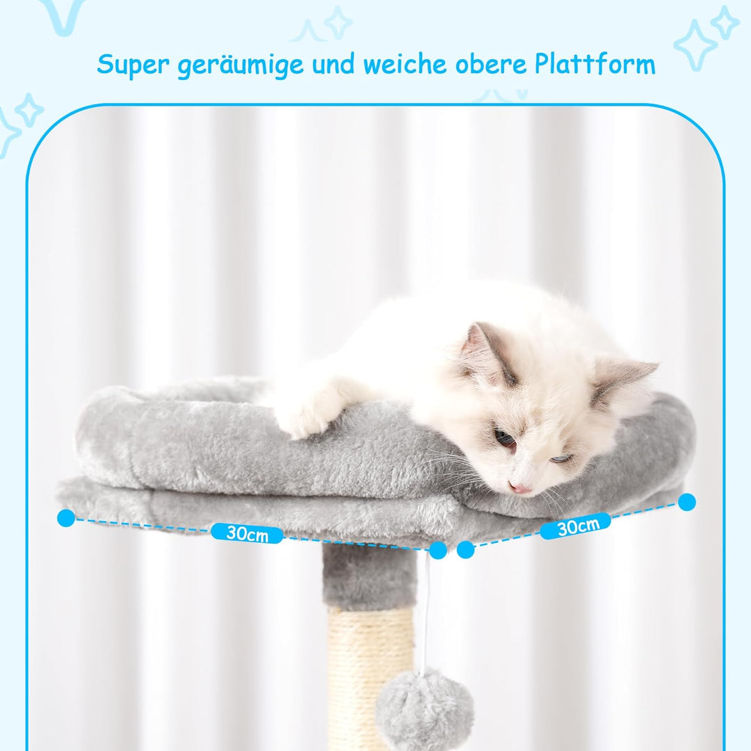 Hey-brother Kratzbaum, 108cm Indoor Katzenbaum, mehrstöckiger Katzenkratzbaum für Kätzchen, mit Krat