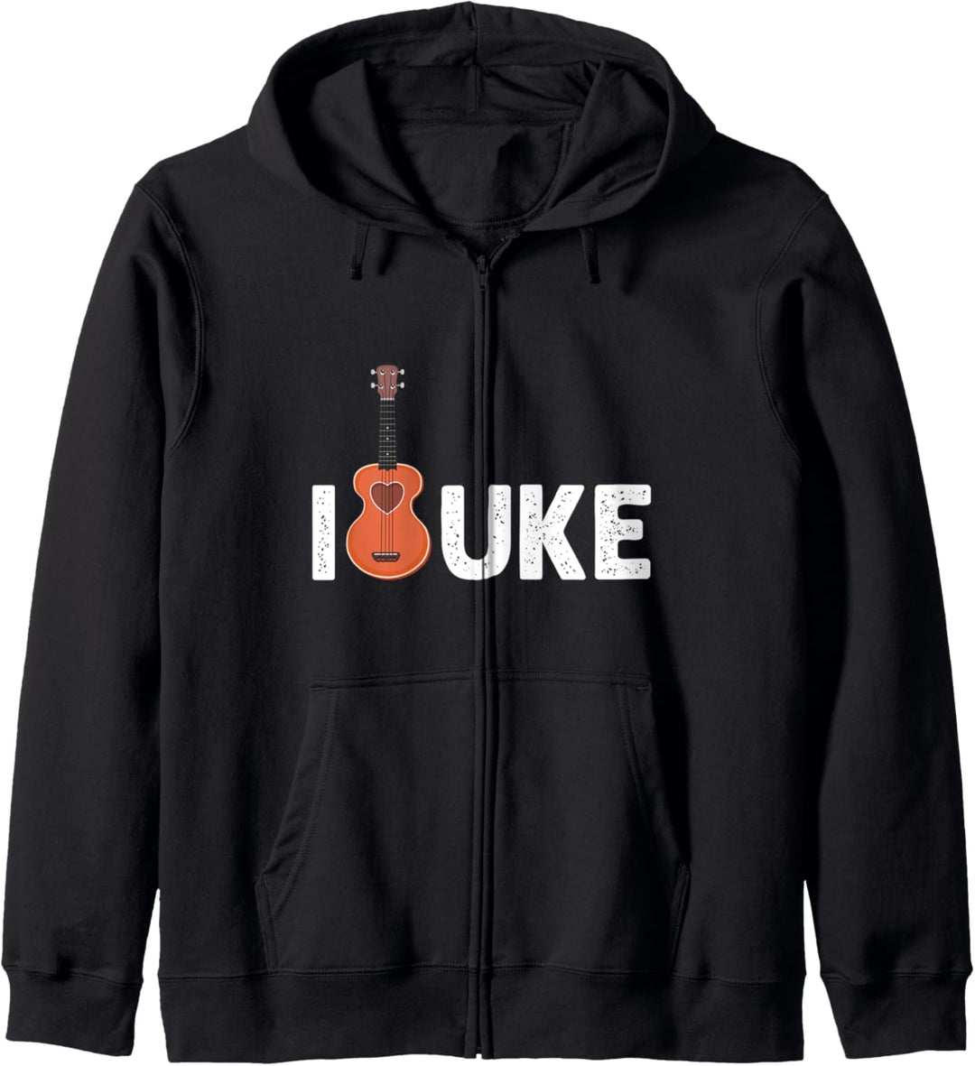 Ich Liebe Uke Musik Musikinstrument Akustik Gitarrist Kapuzenjacke