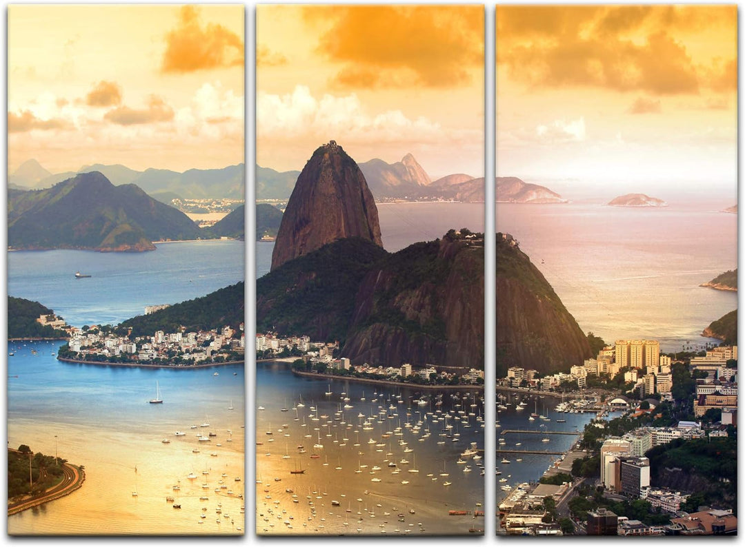 Bilderdepot24 Bild auf Leinwand | Copacabana - Rio De Janeiro I in 90x60 cm mehrteilig als Wandbild