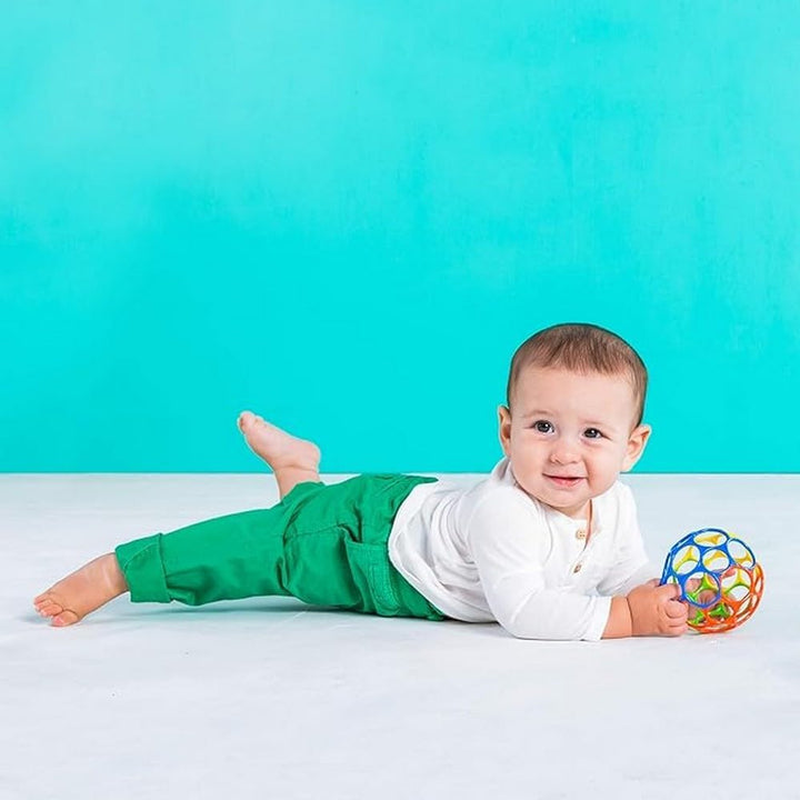 Bieco Motorikball für Babys ab 6 Monate | Greifball und Beissring mit Rassel & Bright Starts, Oball