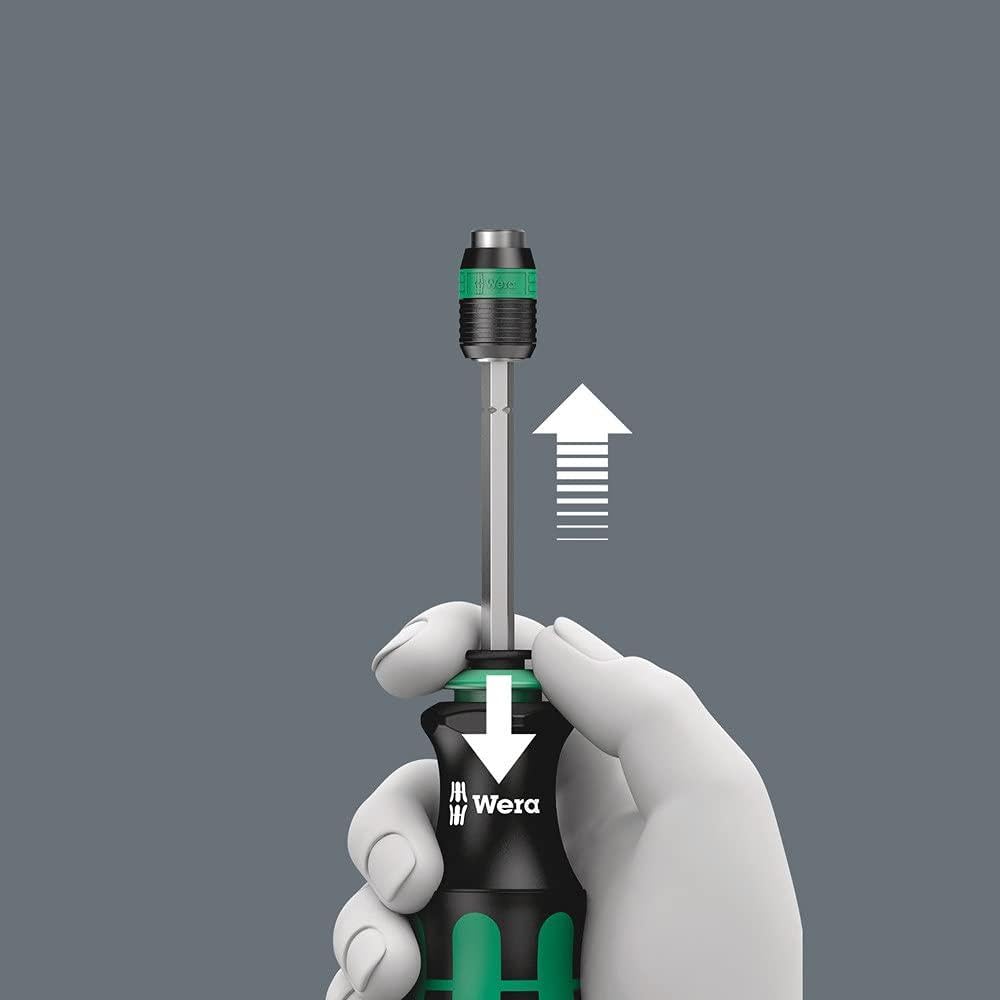 Wera 817 R Bits-Handhalter mit Rapidaptor Schnellwechselfutter, 1/4 Zoll x 133 mm, Wera 05051482001
