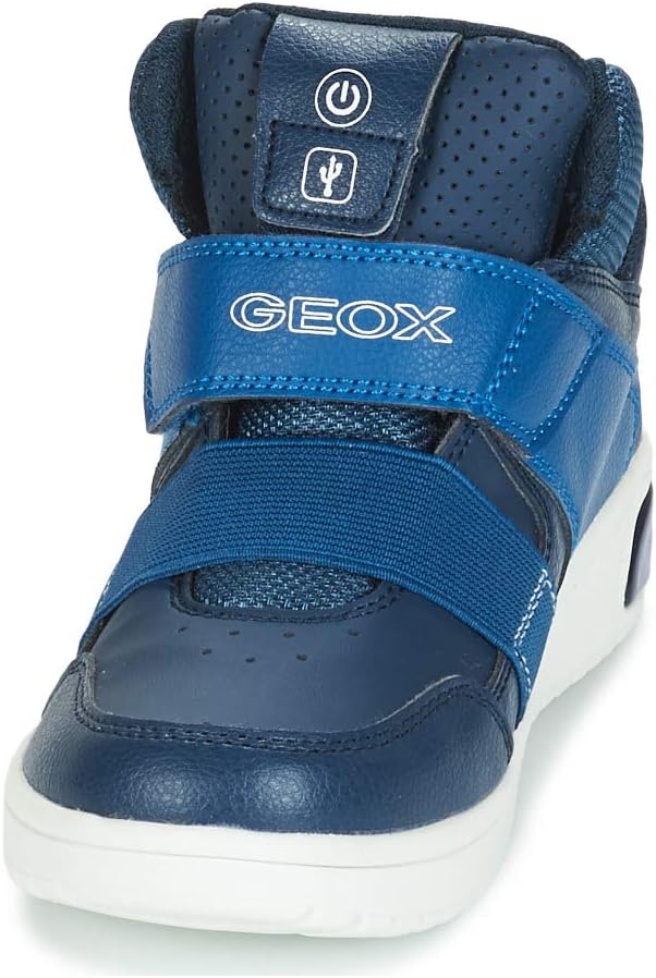 Geox Jungen J XLED Boy A Sneakers, 32 EU Navy
