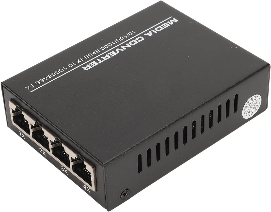 Medienkonverter, Gigabit 1 SFP-Port, 4 RJ45-Ports, 10/100/1000Base TX auf 1000Base FX, 25 km Reichwe