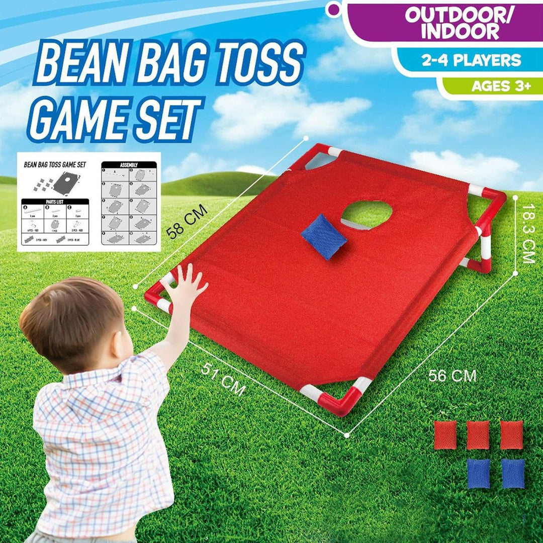 Bean Bag Wurfspiel Set, Cornhole Board Spielzeug mit 6 Bohnensäcke Garten Spielzeug Partyspiele Stra