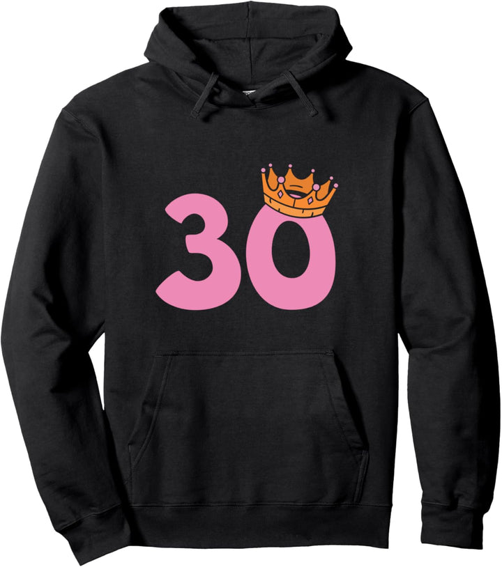 30. Geburtstag Frauen süsses Birthday Queen Krone Vintage Pullover Hoodie