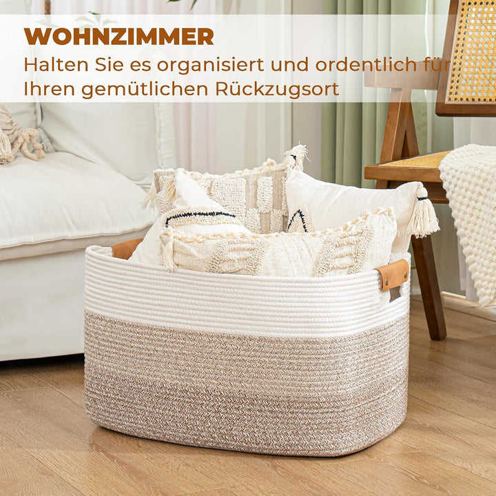 danpinera Wäschekorb, Korb Aufbewahrung, Faltbarer Wäschekorb, Aufbewahrungskorb für Baby Spielzeug,