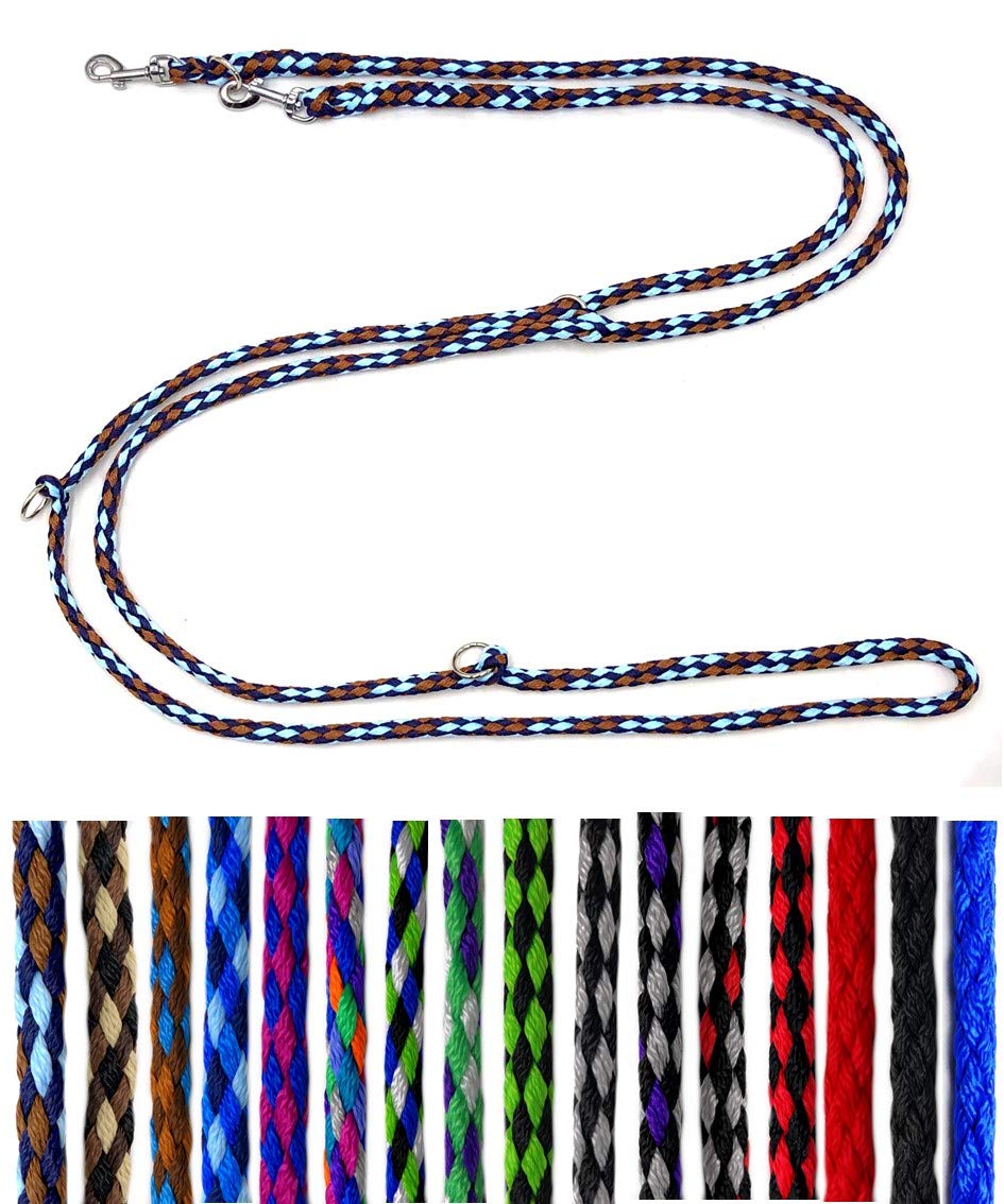 Hundeleine kleine Hunde bis 15 Kg/Doppelleine 4-Fach verstellbar 2,40m / 2,80m / 3,50m Führleine seh