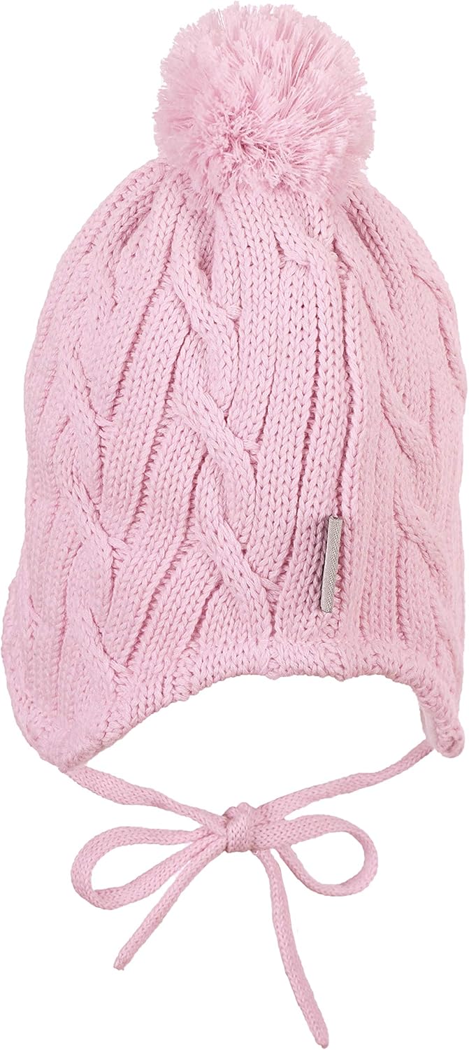Sterntaler Mütze mit Bommel, Strickmütze mit Bommel Rosa (Rosa 702) 41, Rosa (Rosa 702) 41