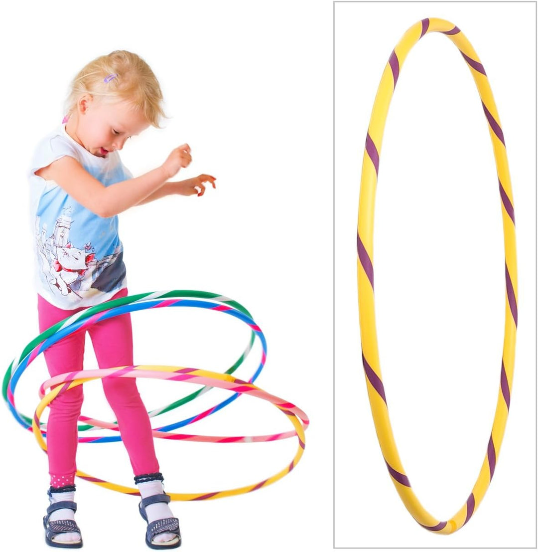 HOOPOMANIA Bunter Kinder Hula Hoop [Ø60cm - Ø80cm] Hula Hoop für Kinder in vielen Farben Ø70cm Gelb-
