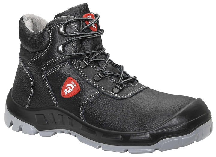 JORI Sicherheitsschuhe ACHIM S3, Damen und Herren, Lederschuh, robust, Schwarz, Stahlkappe - Grösse
