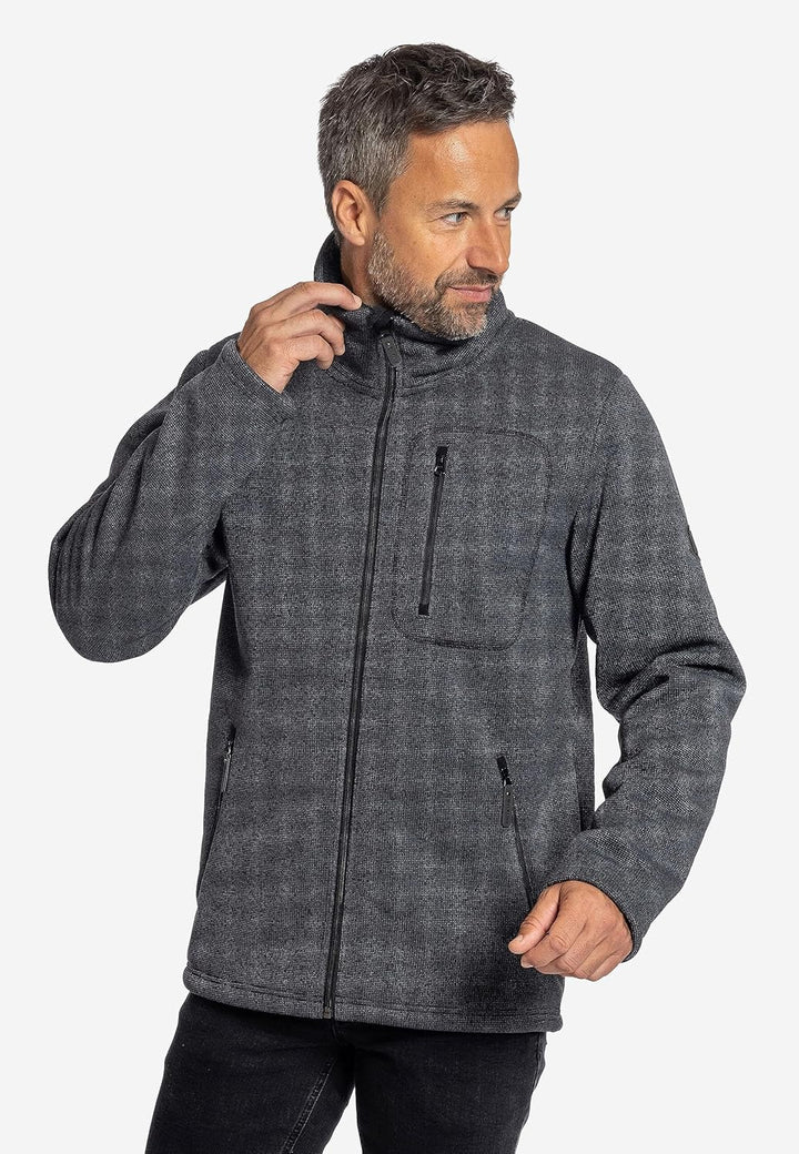 ELKLINE Herren Strickfleecejacke Fat Chance 1013043 XXL grey-black, XXL grey-black