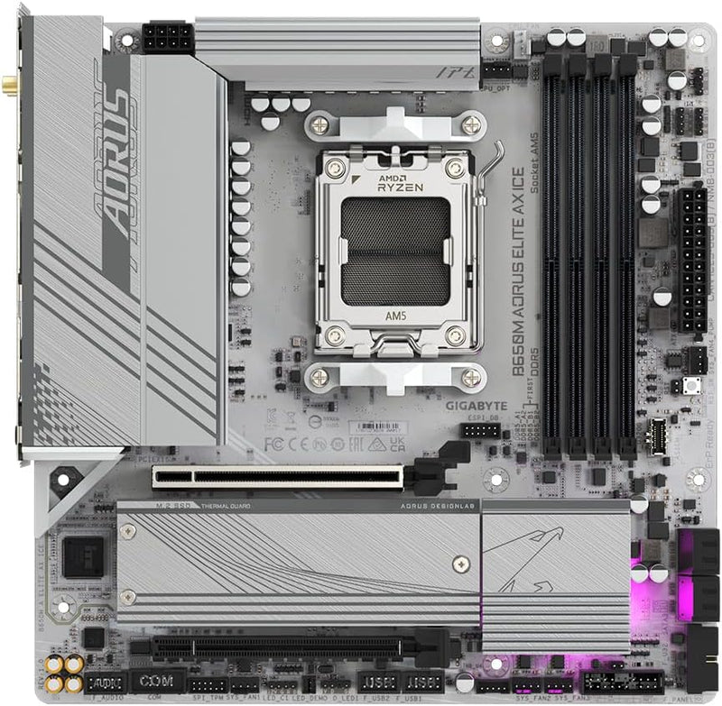 Aorus B650 AORUS Elite AX Ice (Sockel AM5/B650/DDR5/S-ATA 6Gb/s/Micro ATX)