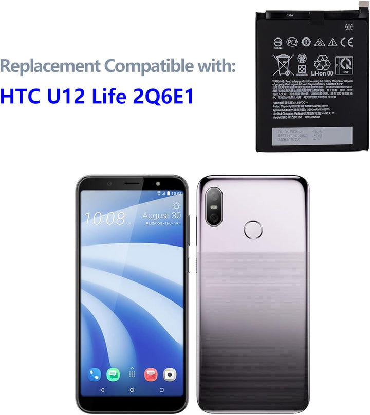 Swark B2Q6E100 Akku Kompatibel mit HTC U12 Life 2Q6E1 with Tools