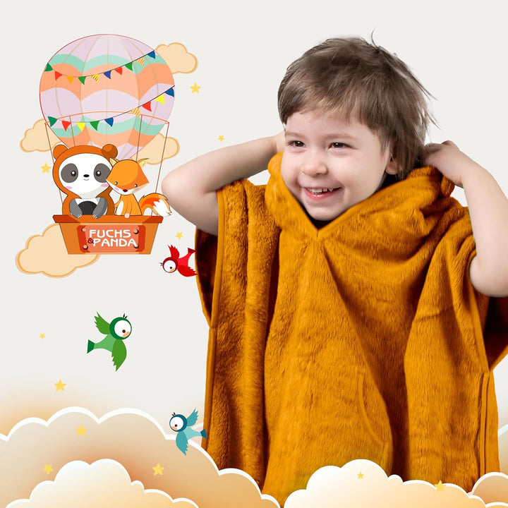 Fuchs&Panda® Badeponcho Kinder EXTRA warm, weich & kuschelig (100% Bambus) | Badeponcho Baby | Handt