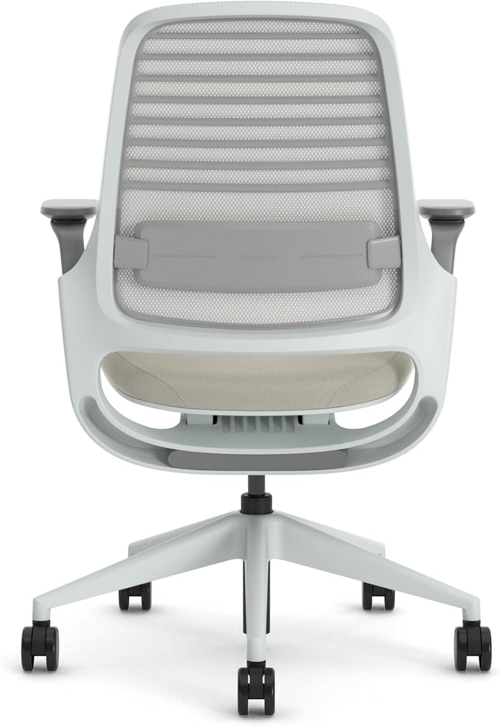 Steelcase Series 1 Ergonomischer Bürostuhl mit LiveBack Lumbalstütze und 4D-Armlehnen Beige Beige Oh