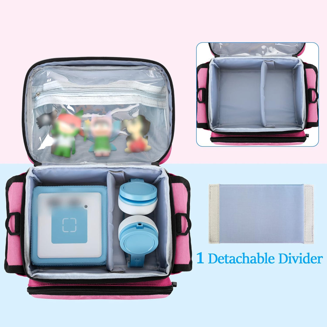 LoDrid Hülle kompatibel mit Toniebox, tragbare Tasche für Audioplayer Starter-Set mit Griff und Schu