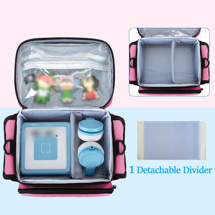 LoDrid Hülle kompatibel mit Toniebox, tragbare Tasche für Audioplayer Starter-Set mit Griff und Schu