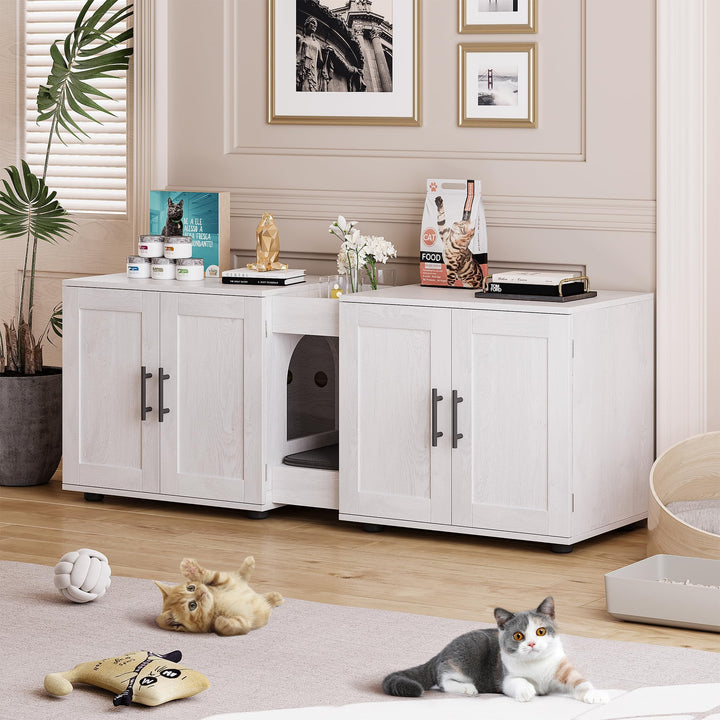 Katzenschrank Für Katzentoilette Katzenklo Schrank, Verstecktes Katzentoilette Für 2 Katzen, Katzenm