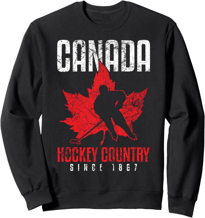 Kanada Eishockey Sport Kanadische Flagge Vintage Sweatshirt