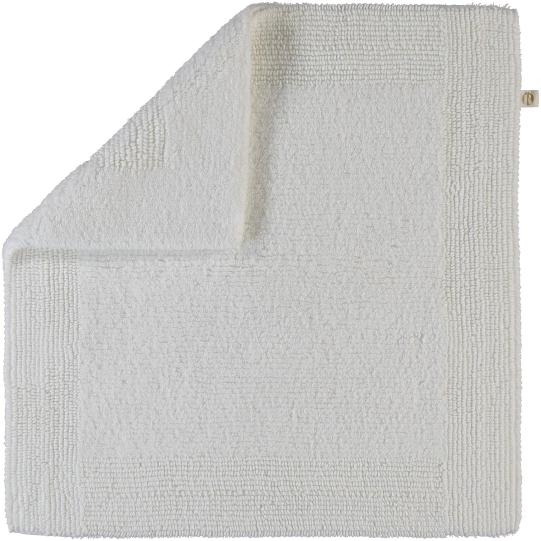 RHOMTUFT Prestige Badvorleger, 100% Baumwolle, 01 Weiss, 60 x 60 cm, WC-Vorleger ohne Passform 60 x