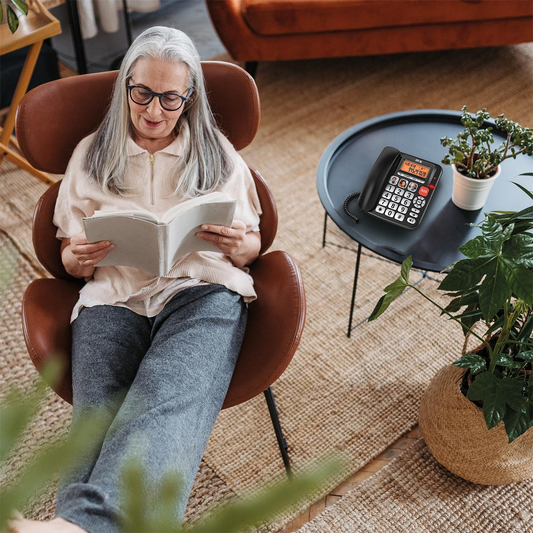 SPC Comfort Volume Pro - Senioren-Festnetztelefon mit grossen Tasten, lautem Klingeln + beleuchtetem