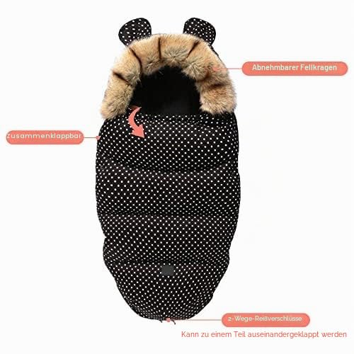 Kinderwagen Fusssack Universal Winter Warm Baby Schlafsack Outdoor Wasserdicht und Winddicht, Geeign