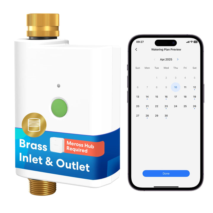 Meross Bewässerungscomputer WLAN | Hub MSH450/MSH400 Erforderlich | Automatische Bewässerung - APP S