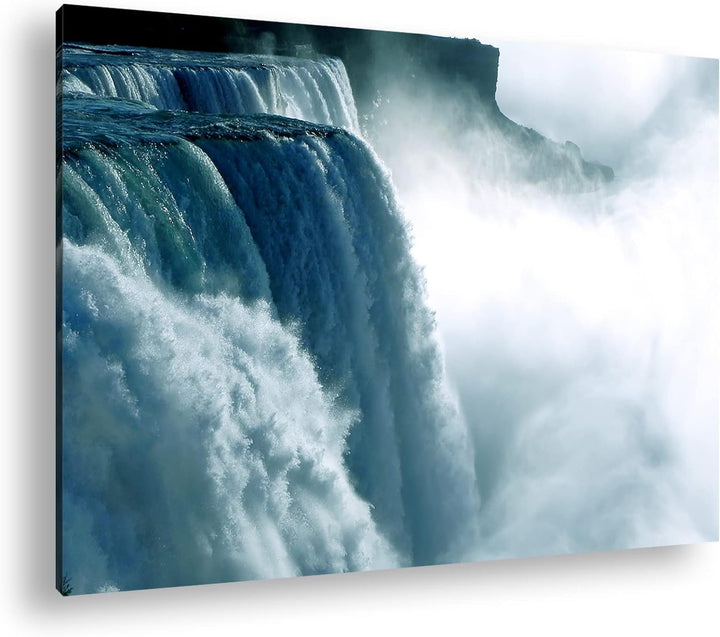 deyoli atemberaubende Niagarafälle im Format: 100x70 als Leinwandbild, Motiv fertig gerahmt auf Echt