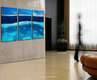 islandburner Bild Bilder auf Leinwand Great Barrier Reef Australien XXL Poster Leinwandbild Wandbild